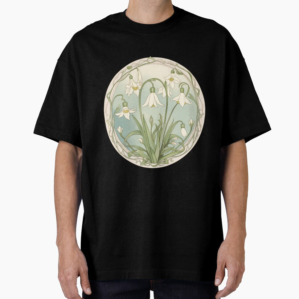Art Nouveau Inspired Blooming Spring Snowdrops