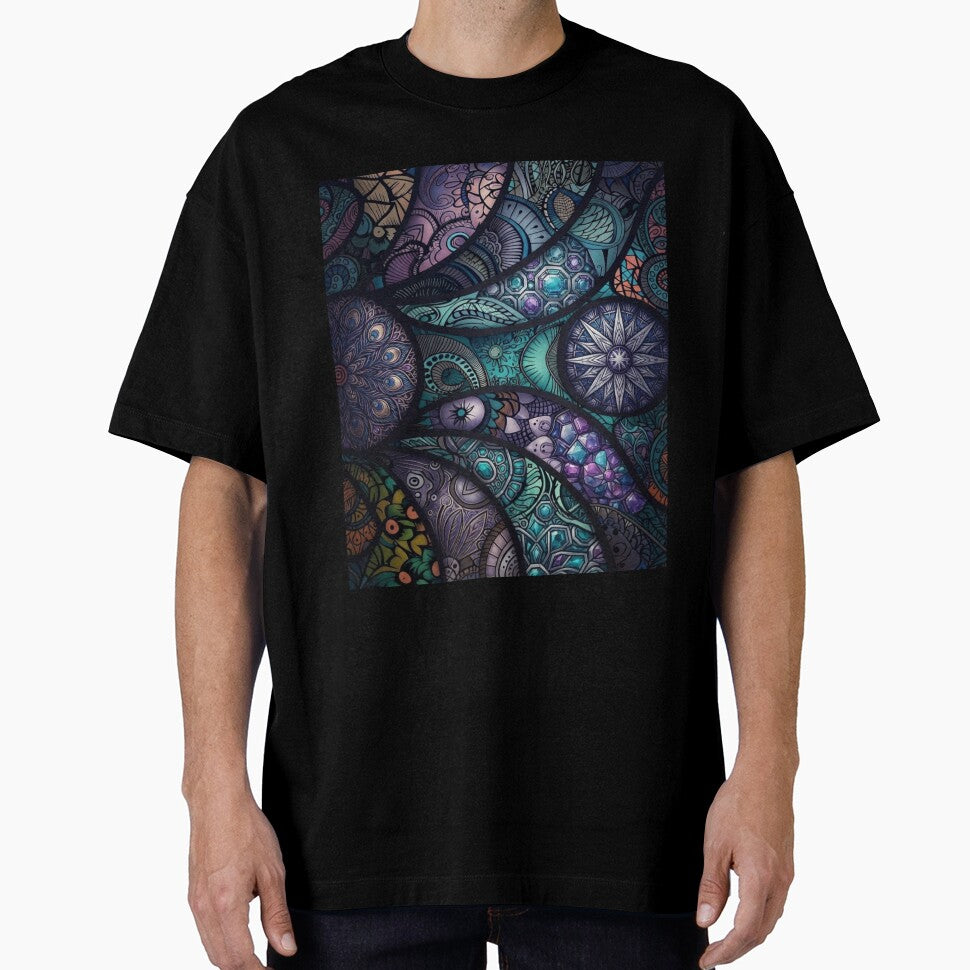 Abstract Boho Mandala Mosaic Pattern