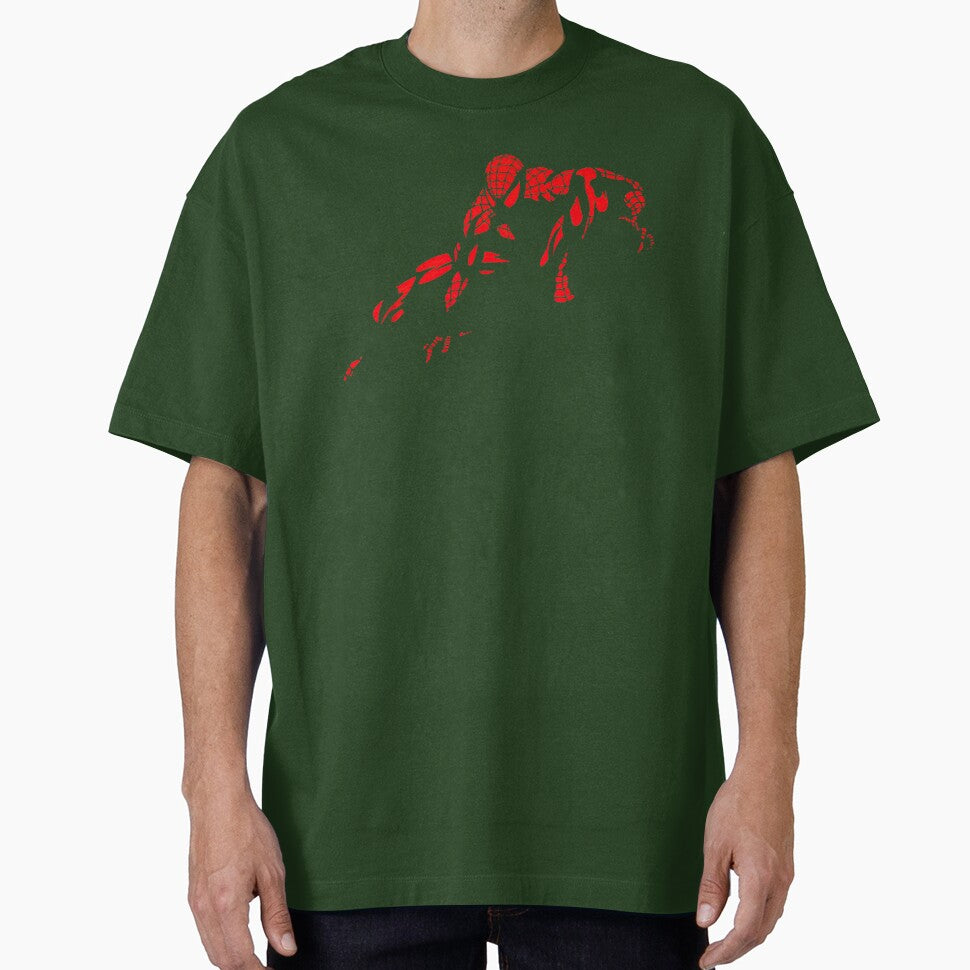 Minimalist Web Hero Silhouette Shirt, Vintage Superhero Graphic Tee
