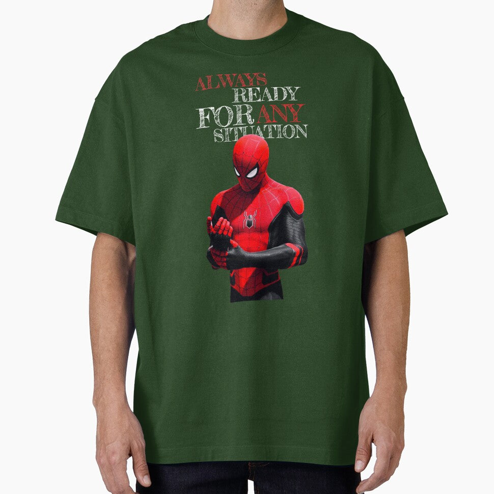 Always Ready For Any Situation Superhero Spider Action graphic Sticker