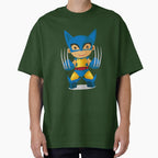 Cute Chibi Wolverine Superhero Cartoon Sticker | Adorable Comic Hero Vector Art