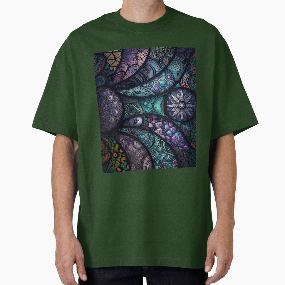 Abstract Boho Mandala Mosaic Pattern