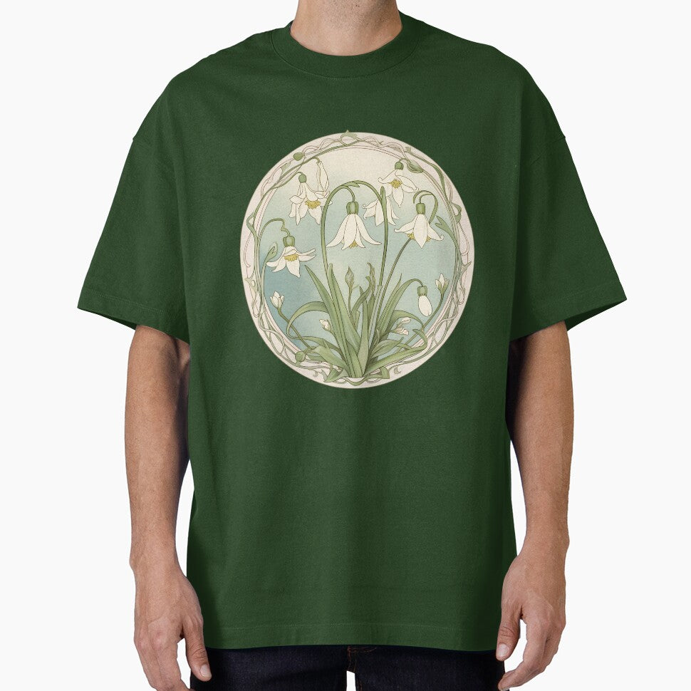 Art Nouveau Inspired Blooming Spring Snowdrops