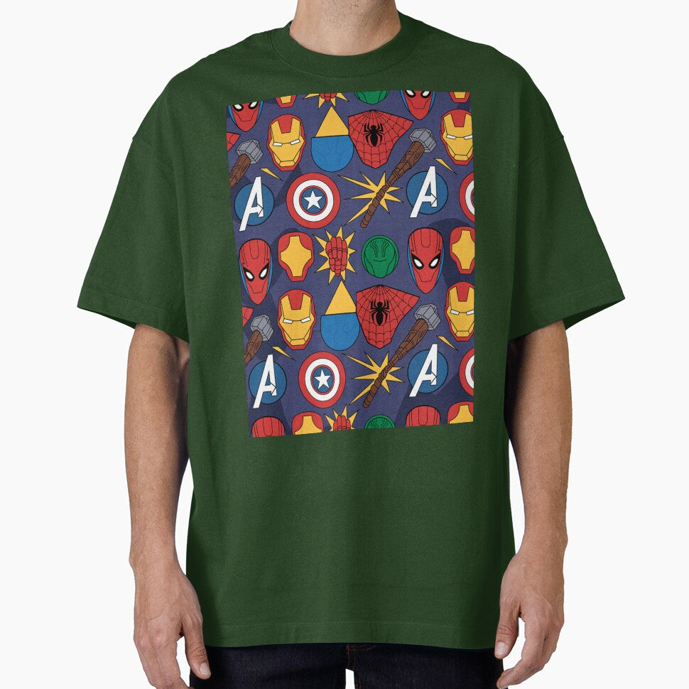 Marvel Avengers Seamless Pattern ¨C Superhero Icons