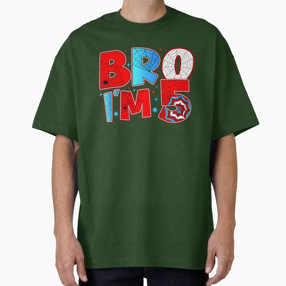Bro Im 5 Spider Theme Party Birthday Boy 5Th Years Old Kids