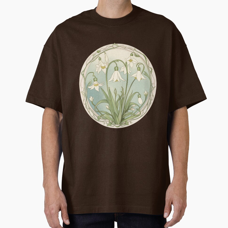 Art Nouveau Inspired Blooming Spring Snowdrops