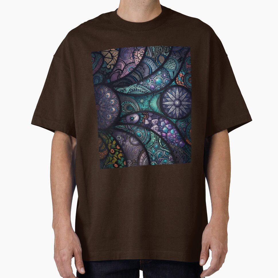 Abstract Boho Mandala Mosaic Pattern
