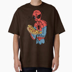 Spidey Munching Pizza - Trendy Hilarious Comic Spider Art Eating Food Meme Cartoon Costume