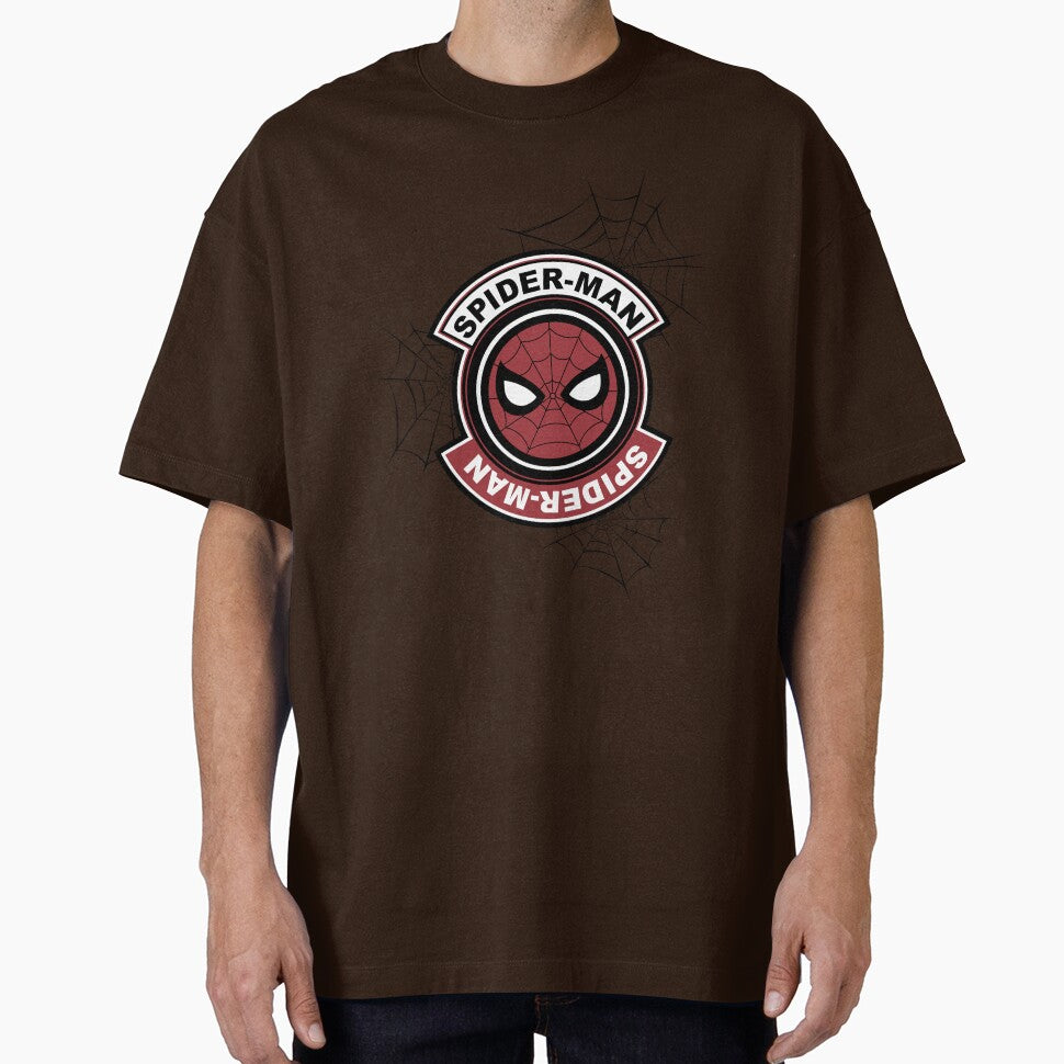 Vintage Spiderman Round Crest Emblem Superhero Retro Logo