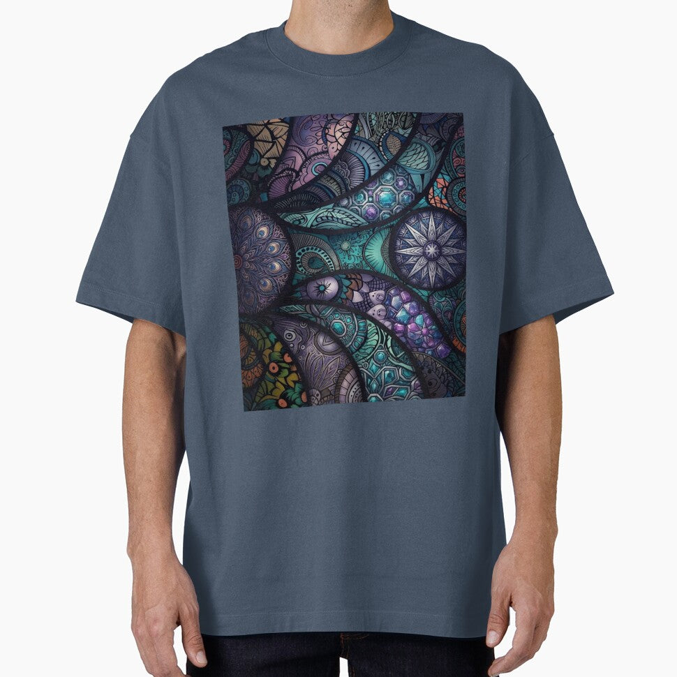 Abstract Boho Mandala Mosaic Pattern