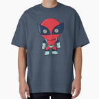 Cute Red Superhero Mascot Sticker | Chibi Comic Character | deadpool