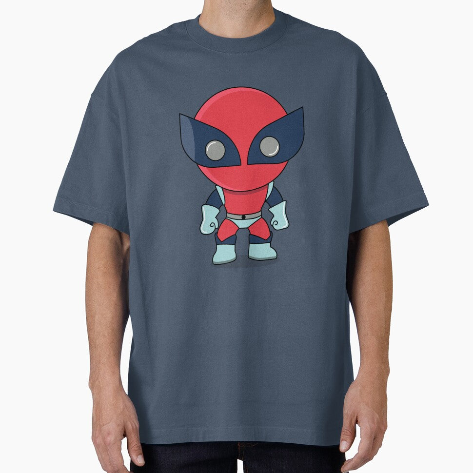 Cute Red Superhero Mascot Sticker | Chibi Comic Character | deadpool
