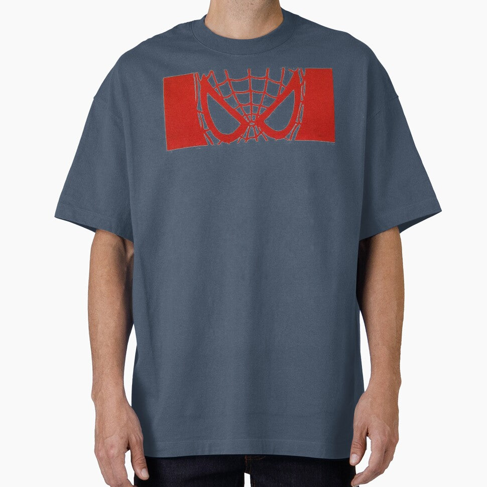 Red Spider Web Emblem Vintage Superhero Inspired Comic Graphic Tee