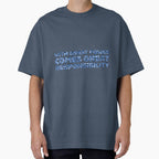 "With Great Power Comes Great Responsibilty" Inspirational Quote Blue Triangular Mosaic Design