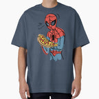 Spidey Munching Pizza - Trendy Hilarious Comic Spider Art Eating Food Meme Cartoon Costume