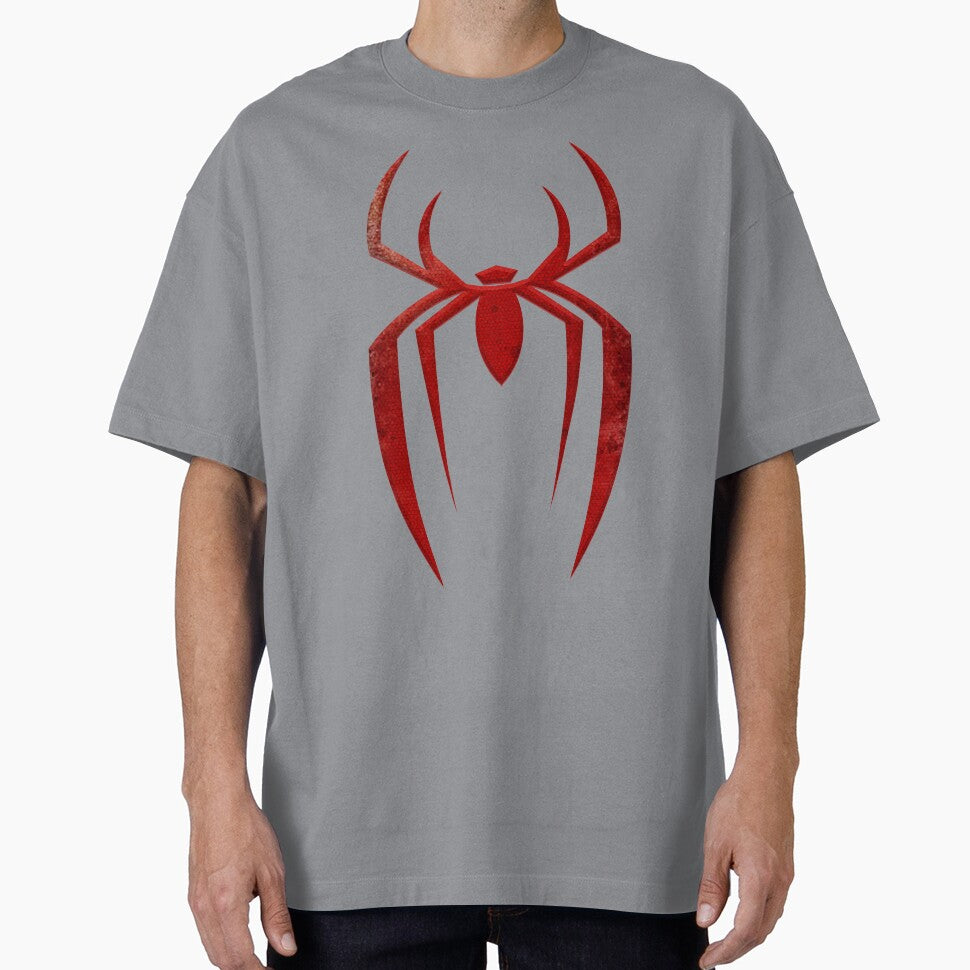 Distressed Spider Emblem | Red Grunge Arachnid Symbol Graphic