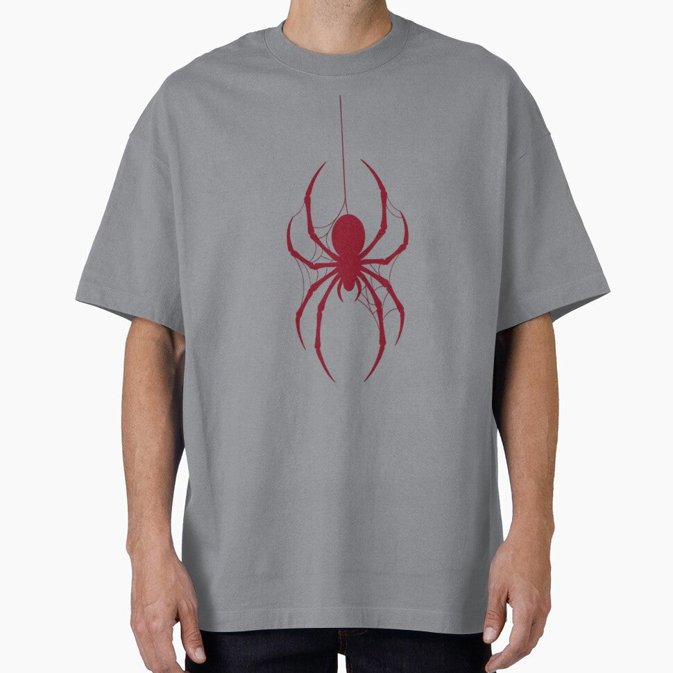 Crimson Hanging Spider Silhouette Gothic Web Art - Spider Man Brand New Day