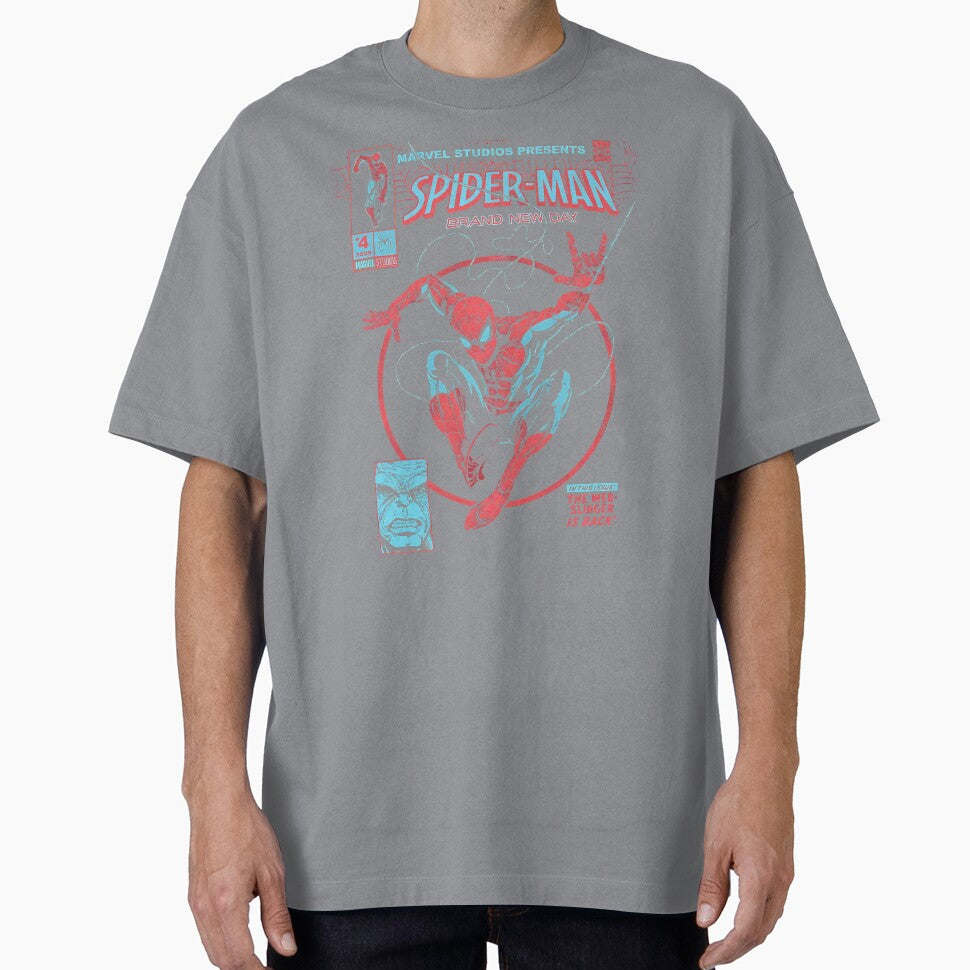 Vintage Web Slinger Comic Style Superhero Graphic Tee Retro Fan Shirt