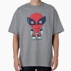 Cute Red Superhero Mascot Sticker | Chibi Comic Character | deadpool