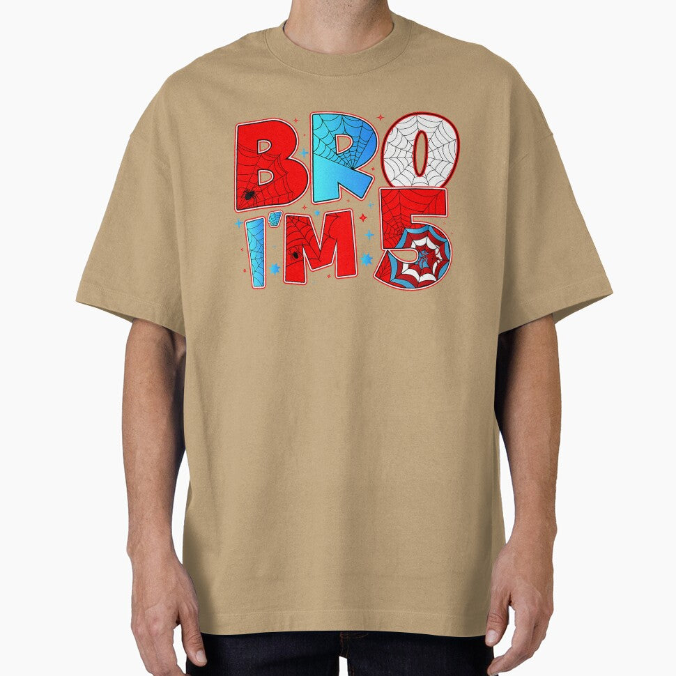 Bro Im 5 Spider Theme Party Birthday Boy 5Th Years Old Kids