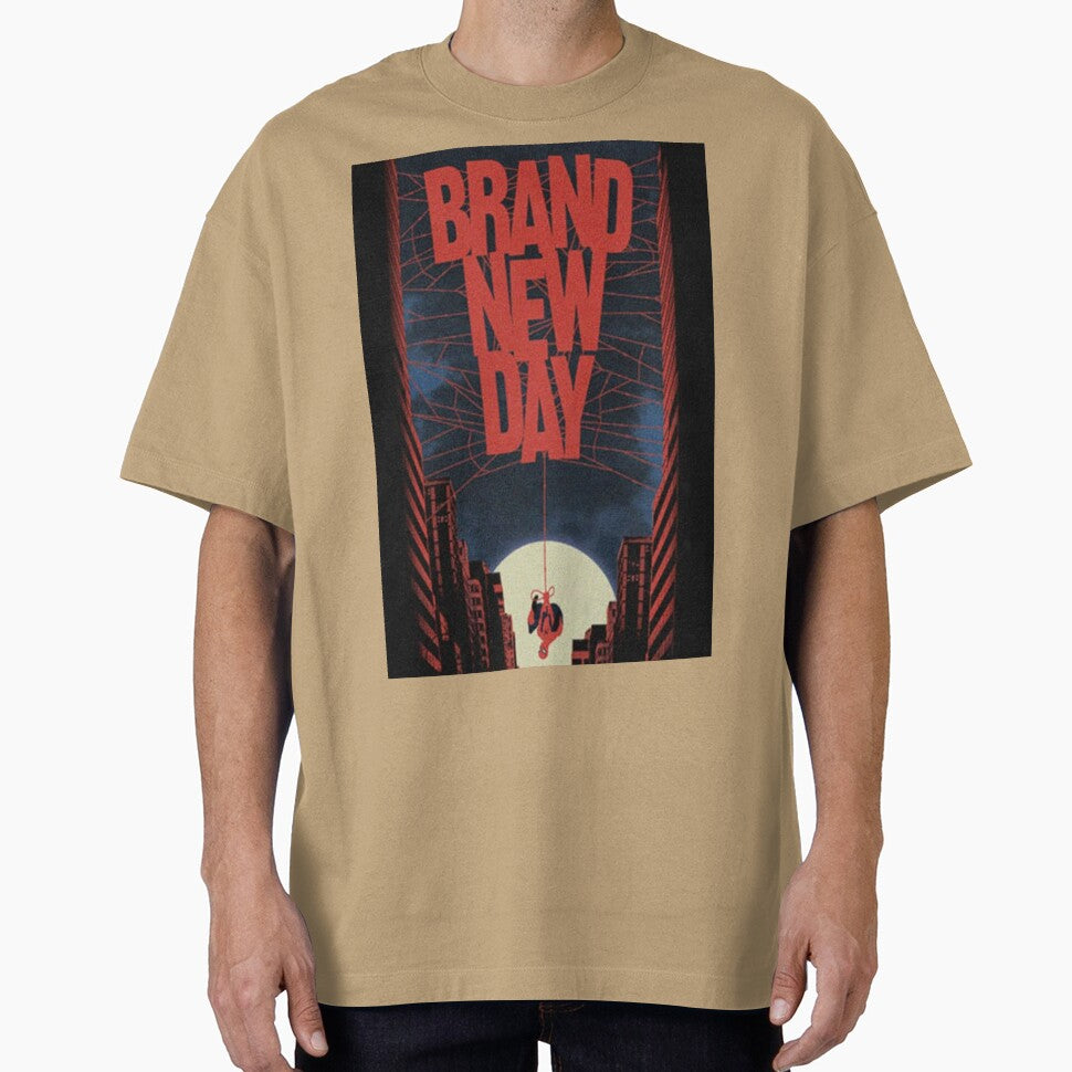 Spider Inspired Brand New Day Minimalist City Skyline Retro Comic Graphic