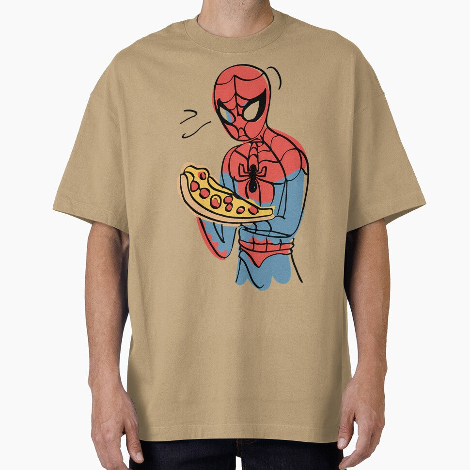 Spidey Munching Pizza - Trendy Hilarious Comic Spider Art Eating Food Meme Cartoon Costume