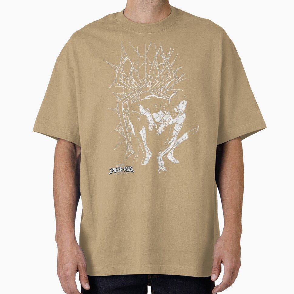 Minimalist Crouching Web Hero Shirt, Vintage Comic Style Graphic Tee