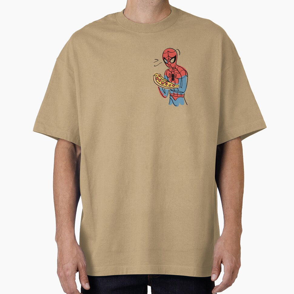Spidey Munching Pizza - Trendy Hilarious Comic Spider Art Eating Food Meme Cartoon Costume