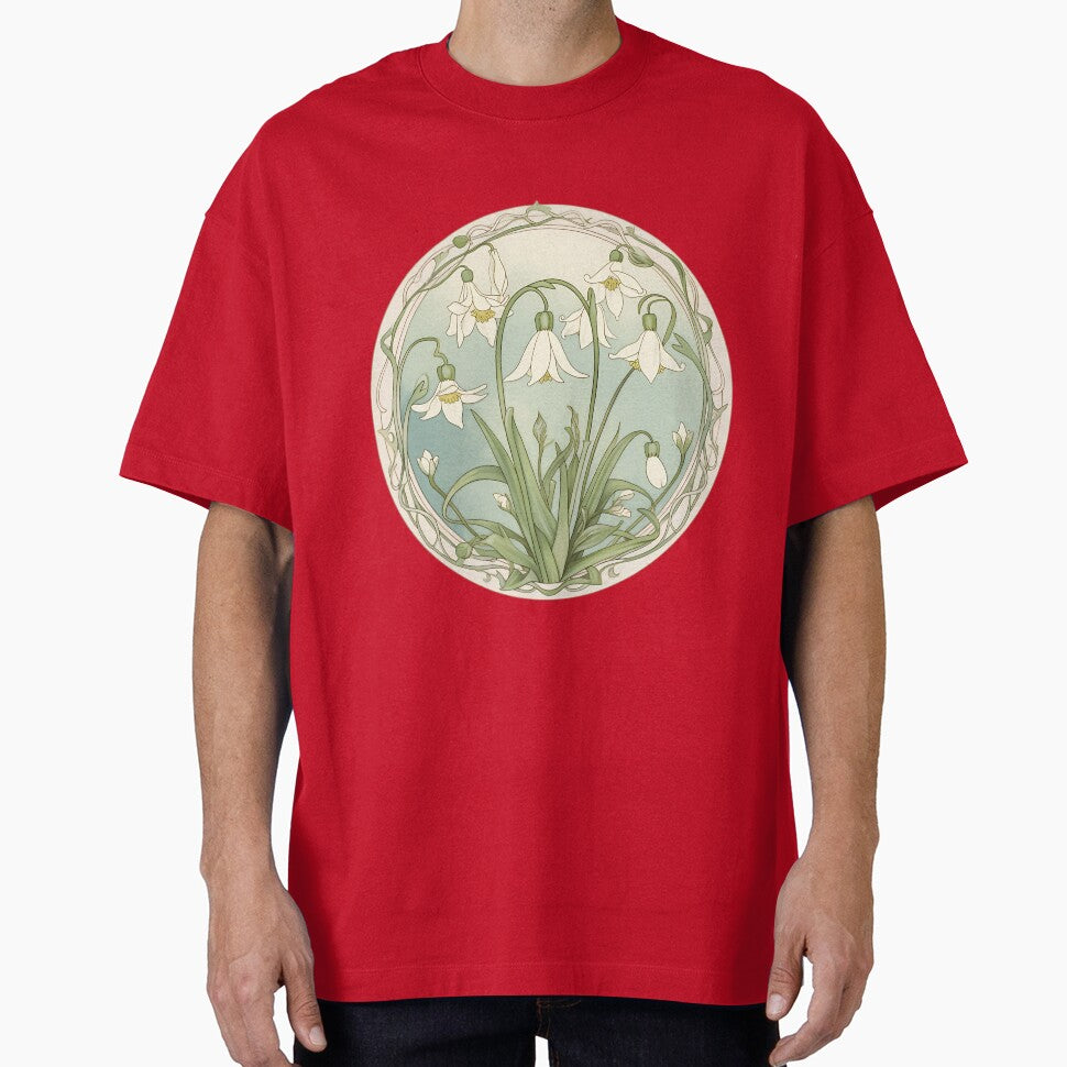 Art Nouveau Inspired Blooming Spring Snowdrops