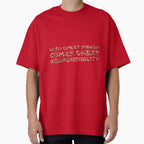 "With Great Power Comes Great Responsibilty" Inspirational Quote Red Triangular Mosaic Design
