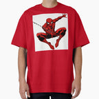 Vintage Web Slinger Superhero Shirt, Retro Comic Graphic Tee, Classic Red Black Hero Design, Comic Book Fan Gift, Nostalgic Superhero Art