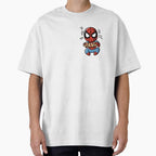 Baby Spidey Munching Pizza - Trendy Hilarious Comic Spider Art Eating Food Meme Cartoon Costume
