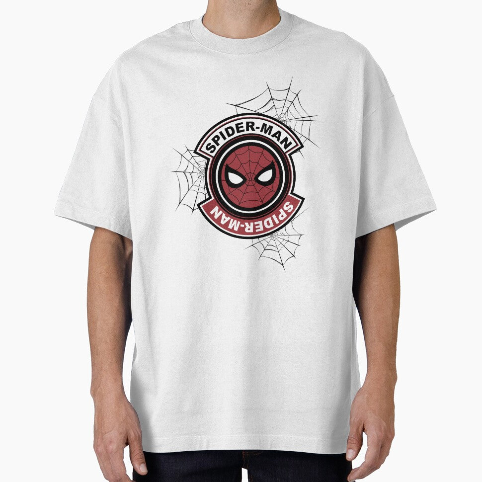 Vintage Spiderman Round Crest Emblem Superhero Retro Logo