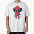 Cute Red Superhero Mascot Sticker | Chibi Comic Character | deadpool
