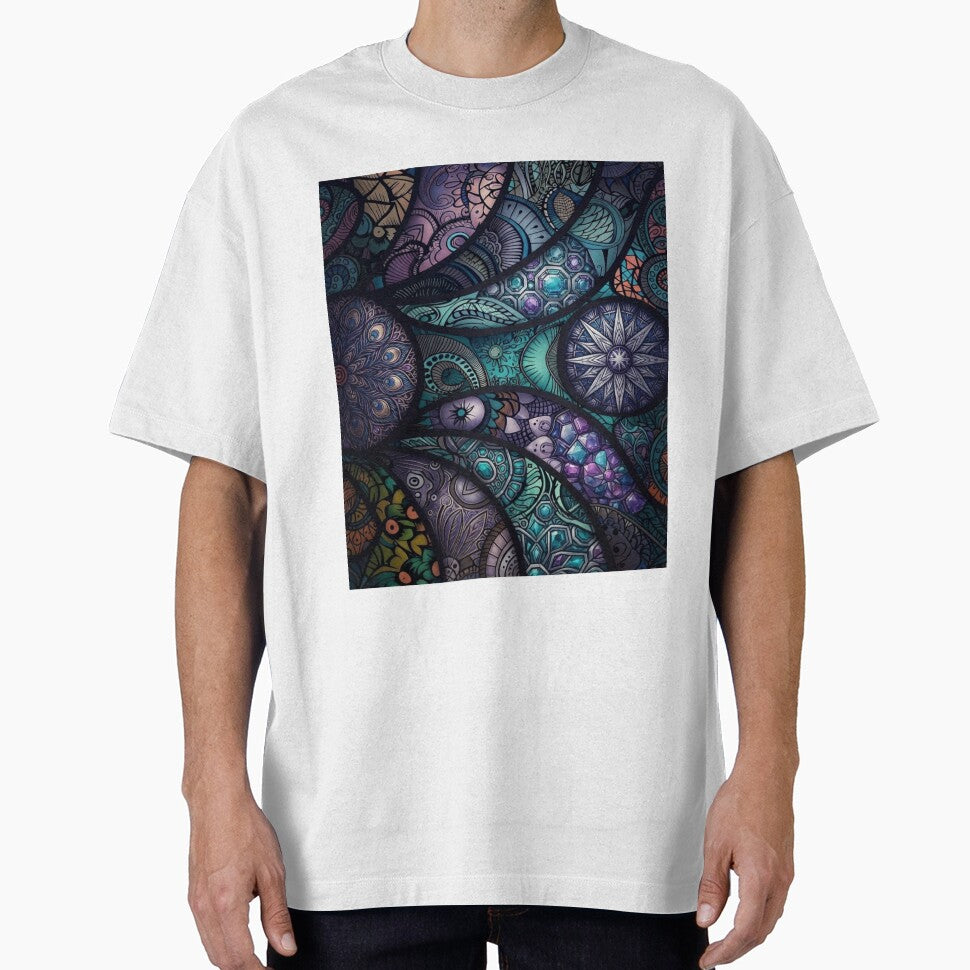 Abstract Boho Mandala Mosaic Pattern