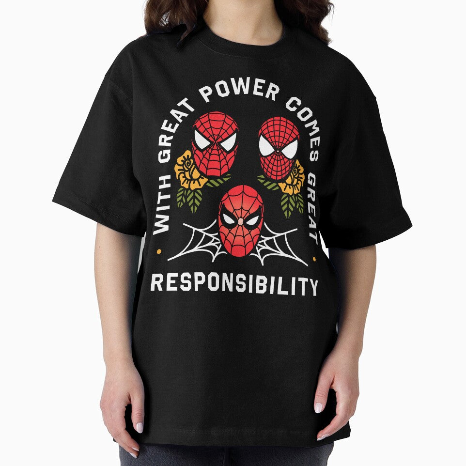 With Great Power Comes Great Responsibility Spider Floral Man