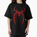 Distressed Spider Emblem | Red Grunge Arachnid Symbol Graphic