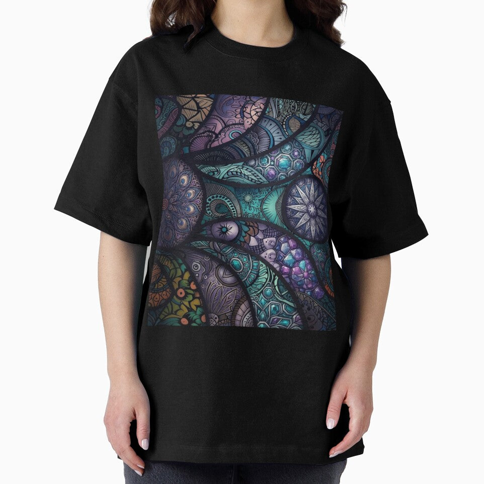 Abstract Boho Mandala Mosaic Pattern