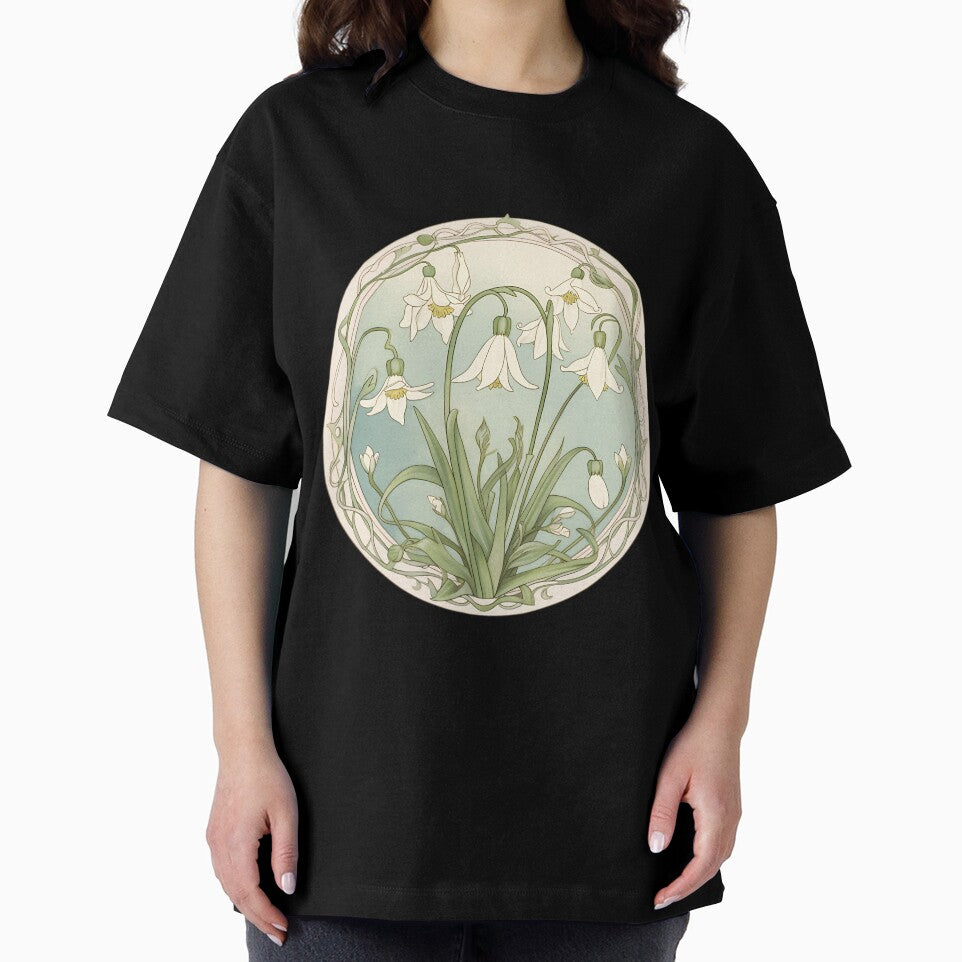 Art Nouveau Inspired Blooming Spring Snowdrops
