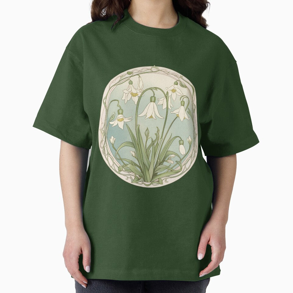 Art Nouveau Inspired Blooming Spring Snowdrops