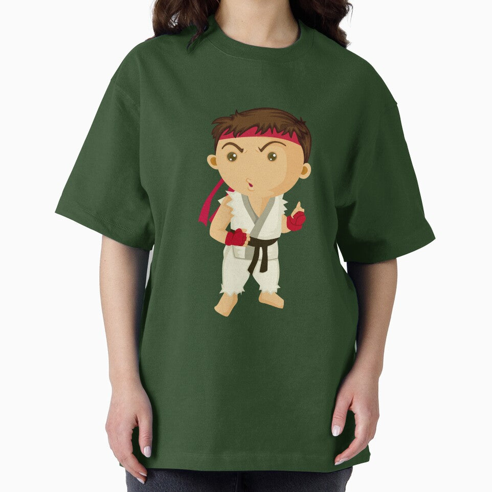Cute Chibi Street Fighter Martial Artist Sticker | Kawaii Fighting Game Character
