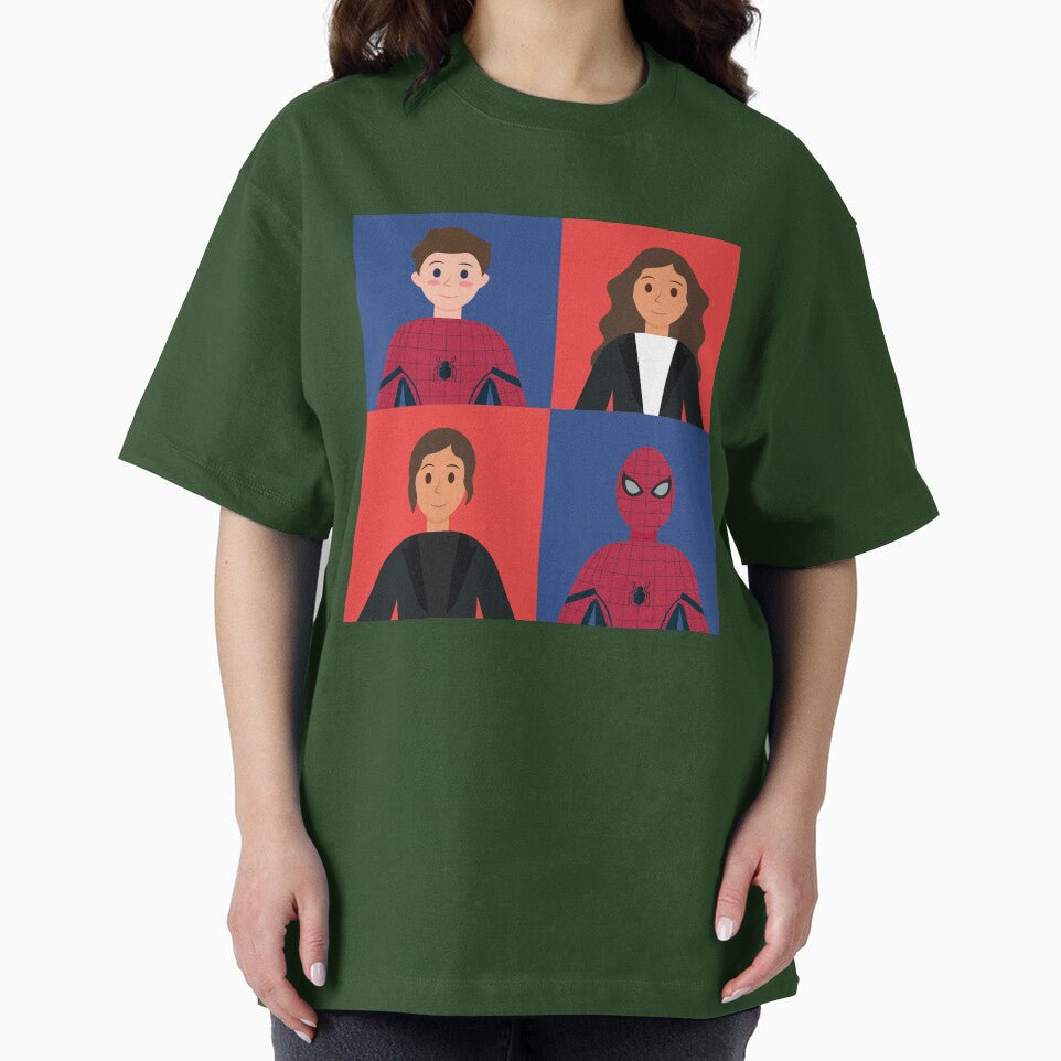 Minimalist Web Hero & Best Friend Portrait | Comic Inspired Vector Art | Flat Character Collection | spiderman