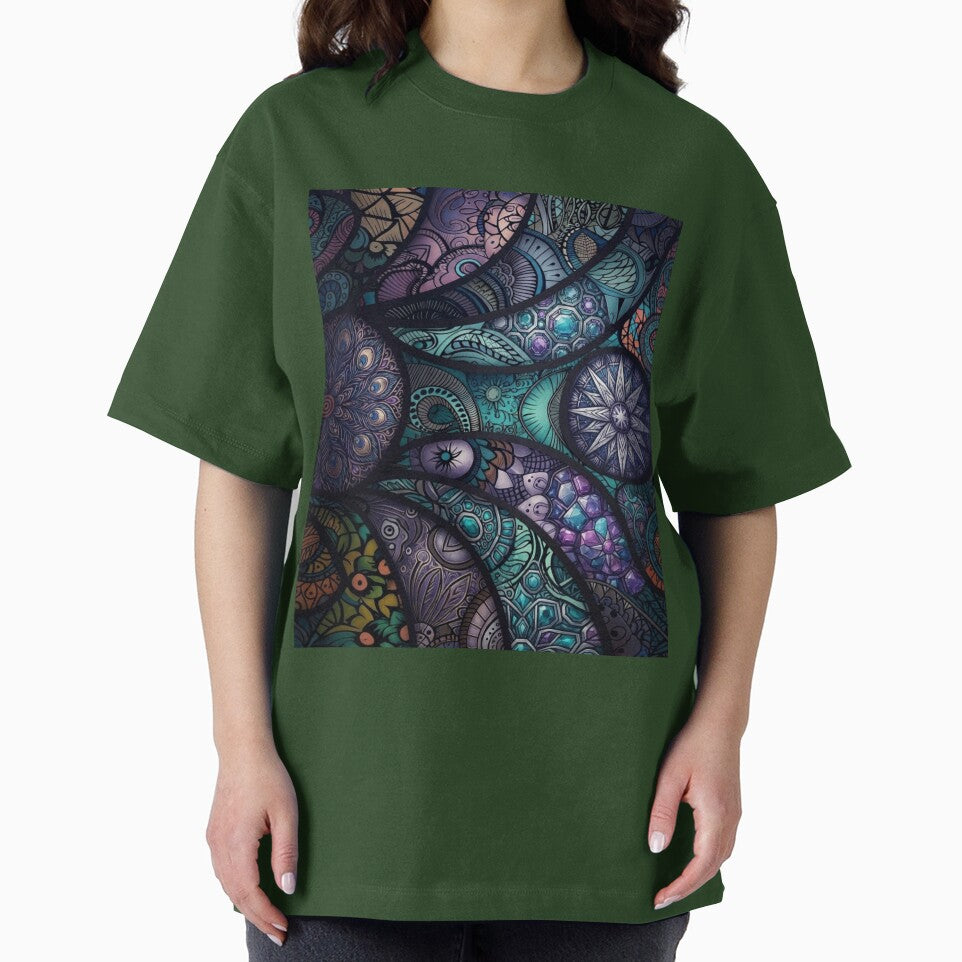 Abstract Boho Mandala Mosaic Pattern