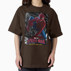 Masked Web Hero City Night Comic Style Acid Wash
