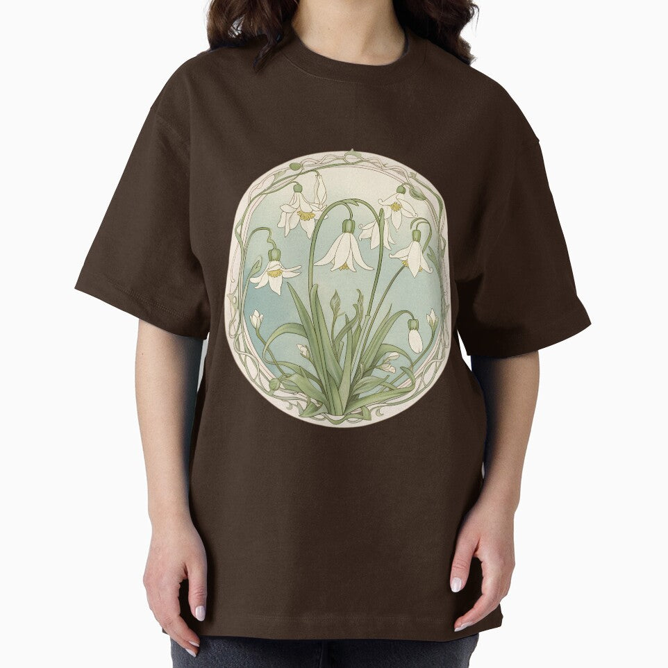 Art Nouveau Inspired Blooming Spring Snowdrops