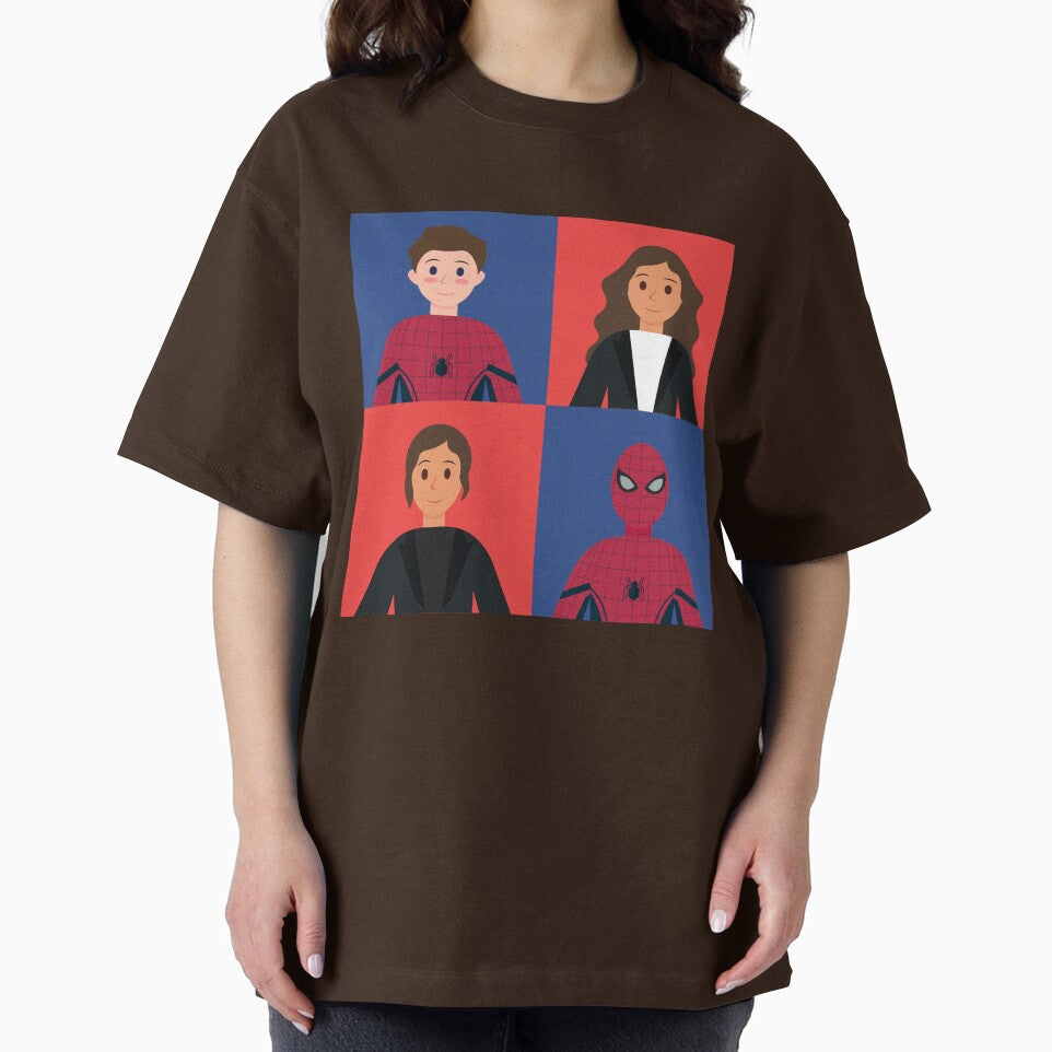 Minimalist Web Hero & Best Friend Portrait | Comic Inspired Vector Art | Flat Character Collection | spiderman