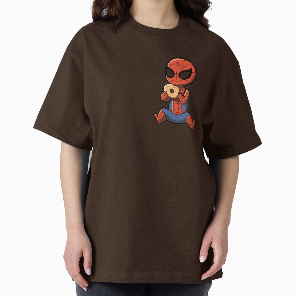 Baby Spider Bagel Break - Trendy Hilarious Comic Spider Art Eating Food Meme Cartoon Costume