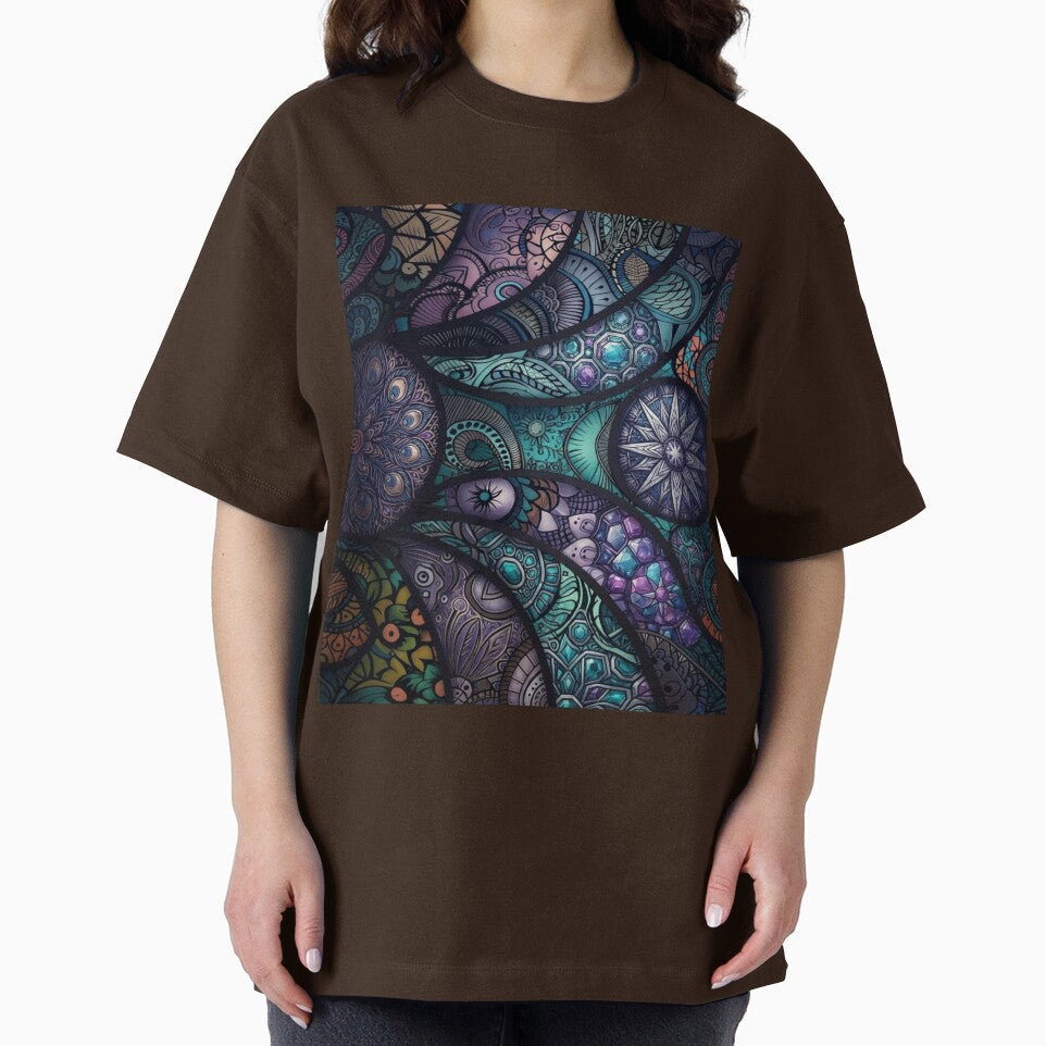 Abstract Boho Mandala Mosaic Pattern