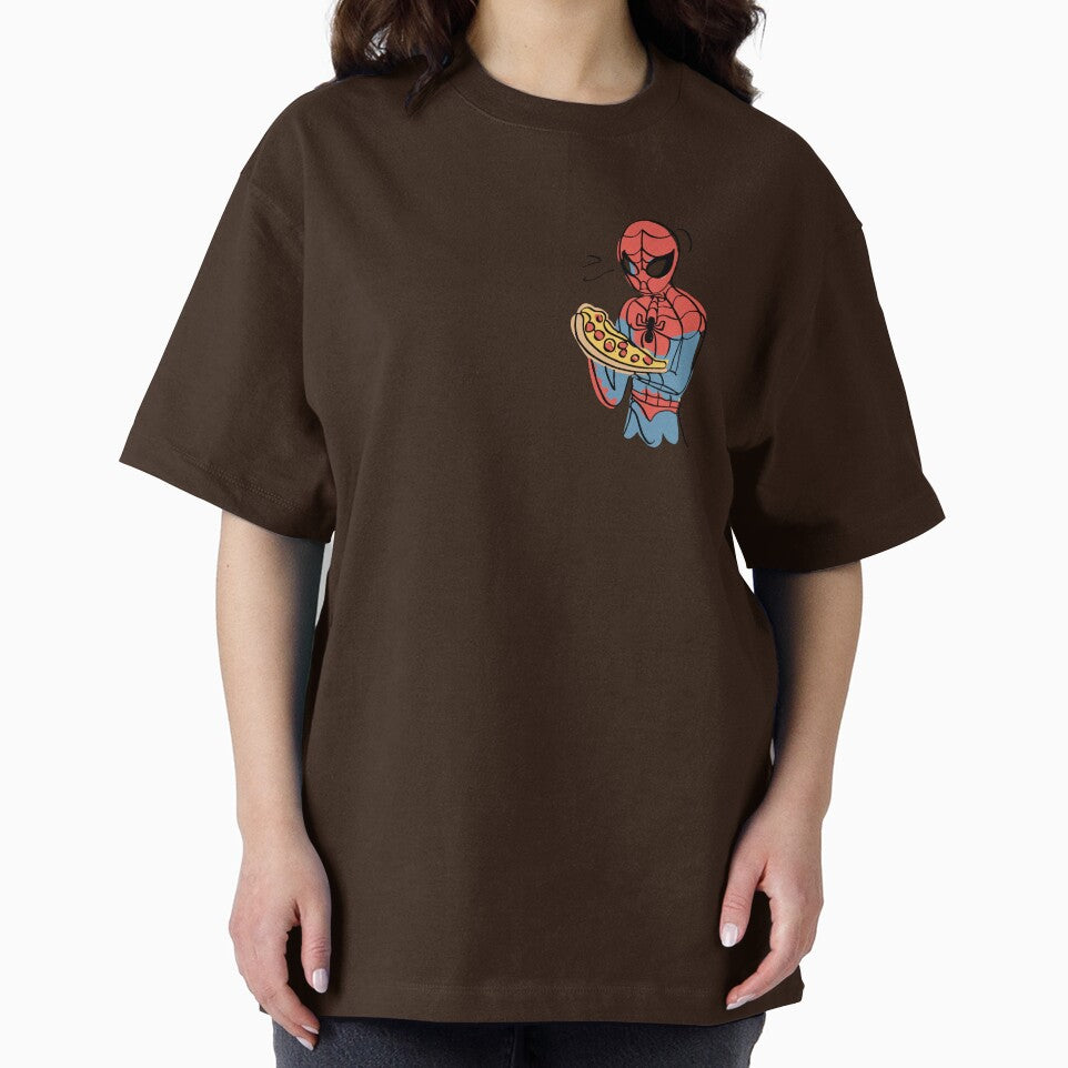Spidey Munching Pizza - Trendy Hilarious Comic Spider Art Eating Food Meme Cartoon Costume