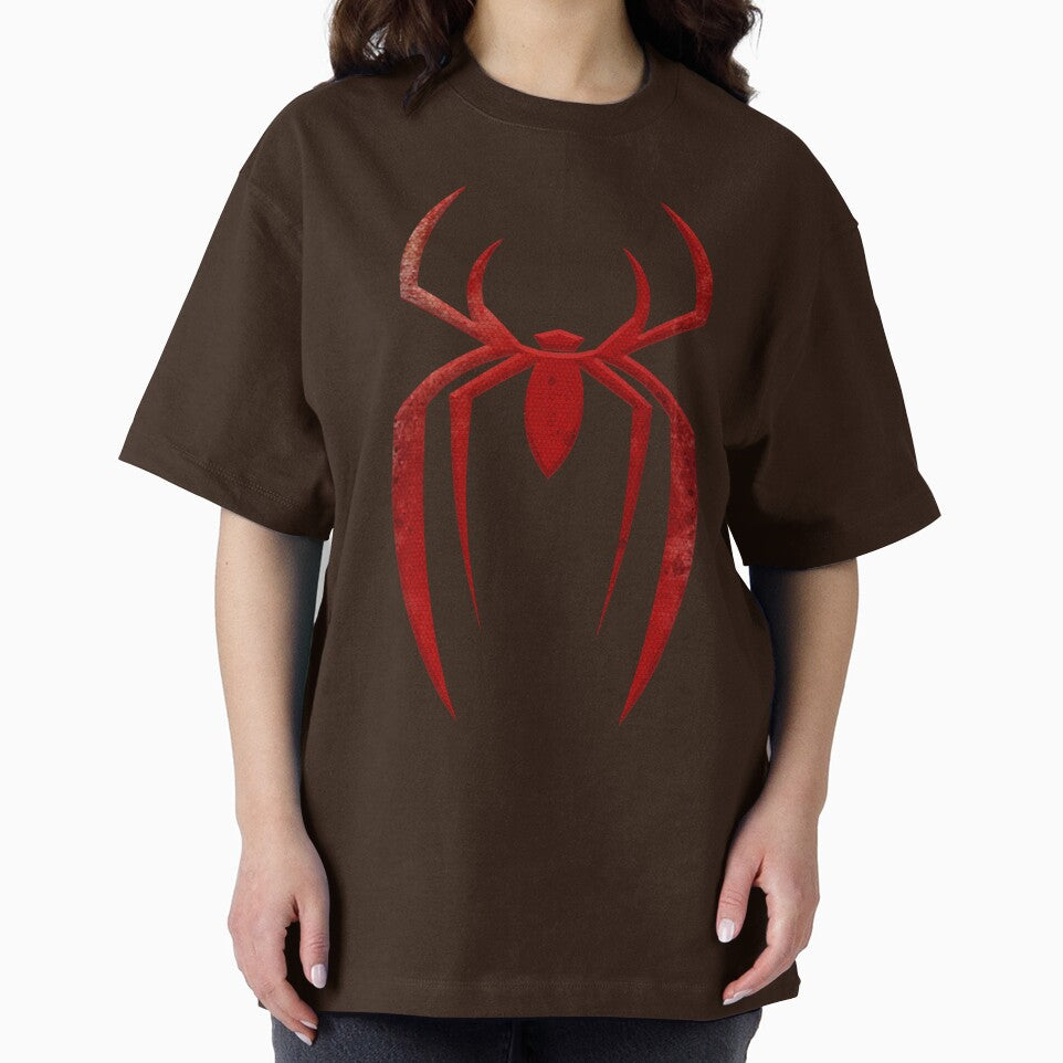Distressed Spider Emblem | Red Grunge Arachnid Symbol Graphic